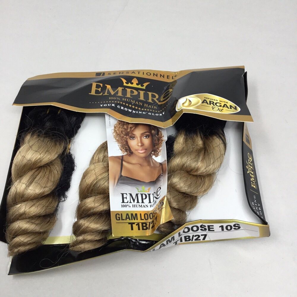Sensationnel Empire Curly Human Hair Finger Roll Loose 10s T1B/27- 3 pcs Blonde